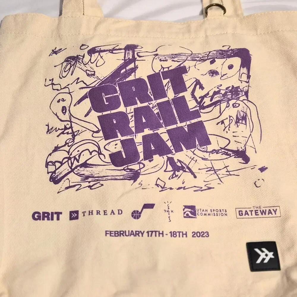Rare Cactus Jack‎ x Utah Jazz GRIT Rail Jam Tote Bag - Thread Wallets 2023
